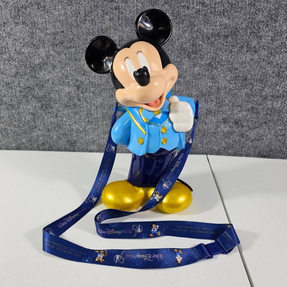 Walt Disney World 50th Anniversary‎ Mickey Popcorn Bucket W/Original Lanyard